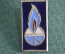 Знак, значок "Выставка Итергаз - 70". Легкий металл, 1970 год, СССР.