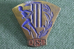 Знак, значок "DTSB". Спортивно-гимнастический союз. Тяжелый металл, эмали. ГДР