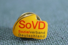 Знак, значок "SoVD. Sozial verband Deurschland". Социальная ассоциация, Германия. Цанга.